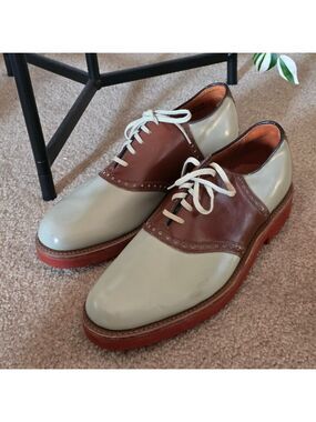 Cole Haan Cream and Brown Leather Oxfords